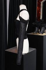 Fall 2003 Gucci Black Asymetrical Bustier Top by Tom Ford