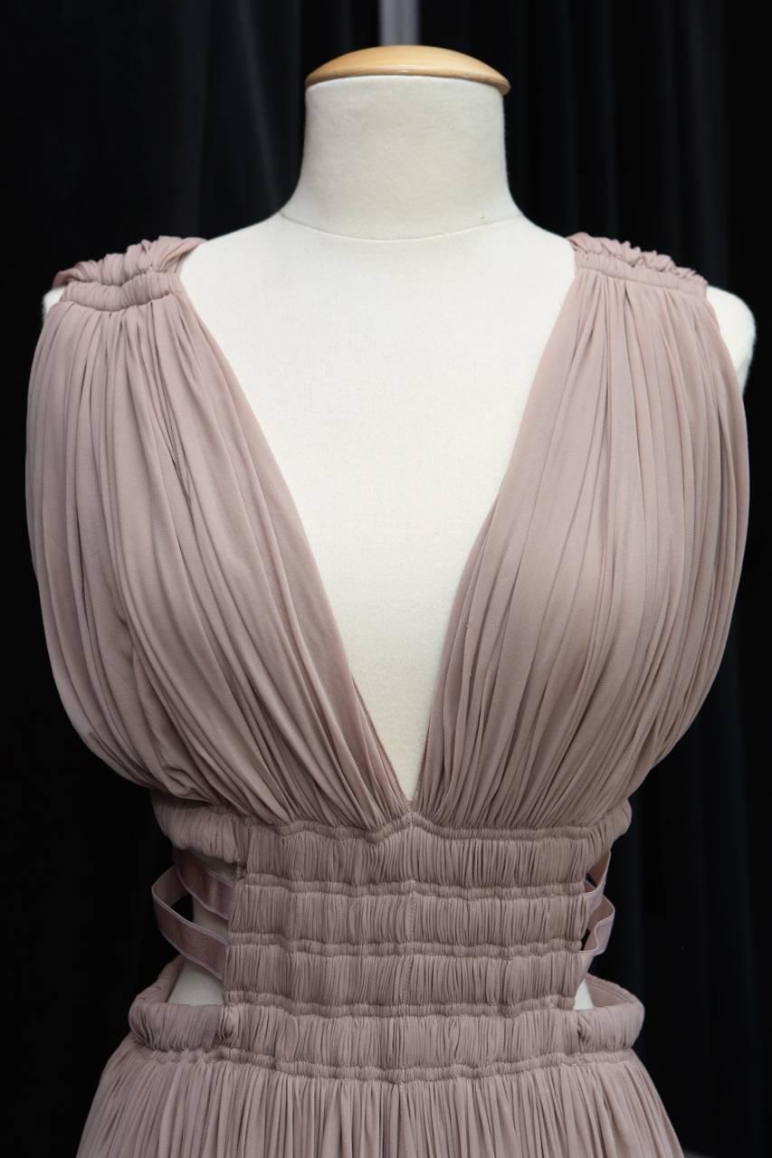 azzedine alaia pink dress