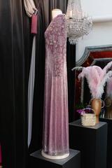 1975s Jean Louis Scherrer Long Iridescent Violet Beaded Gown