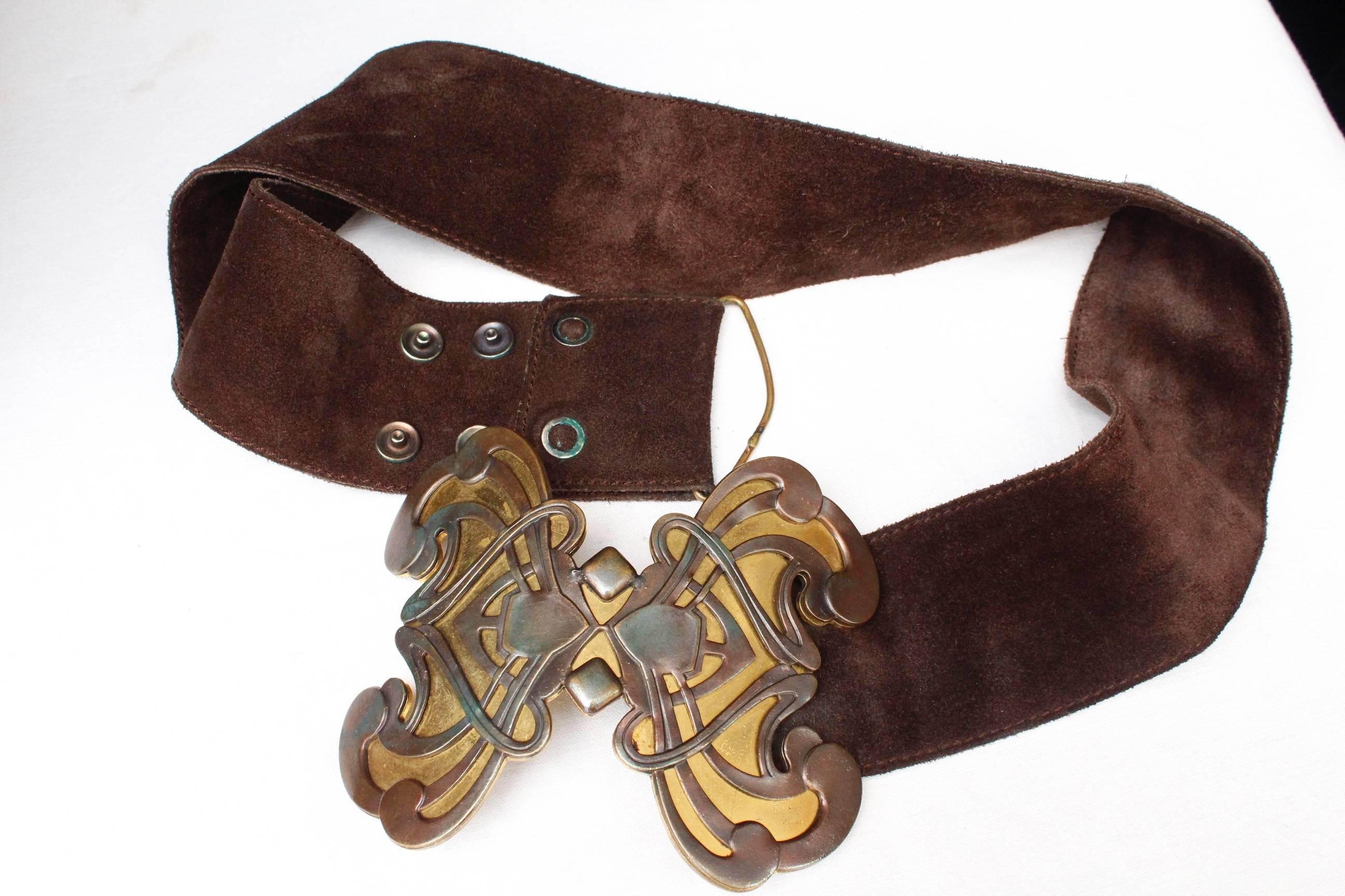 ysl suede belt