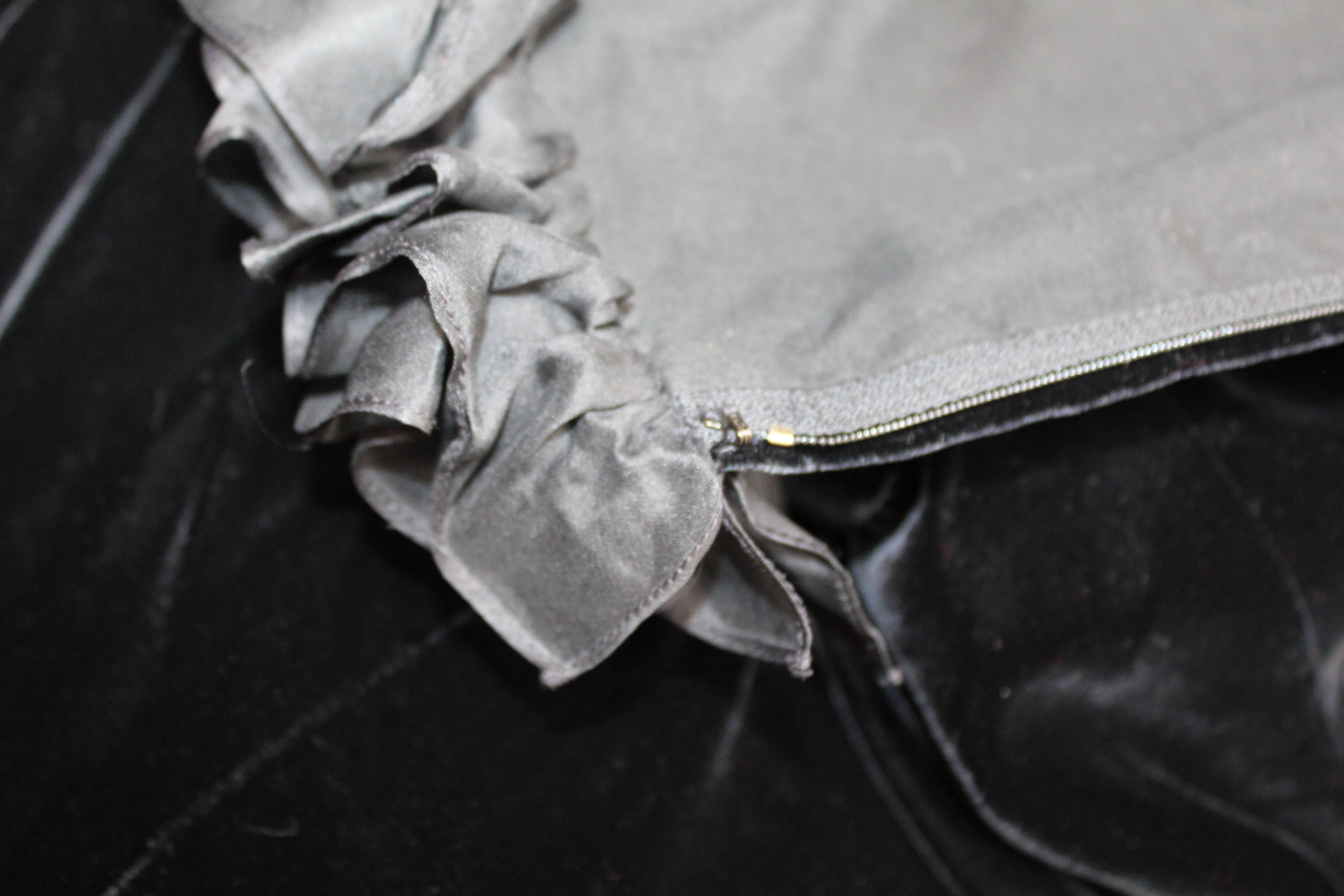 1987 Yves Saint Laurent black velvet bustier dress 4