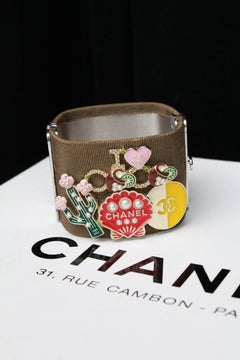 2017 Chanel khaki cuff bracelet from the Paris- Cuba Collection