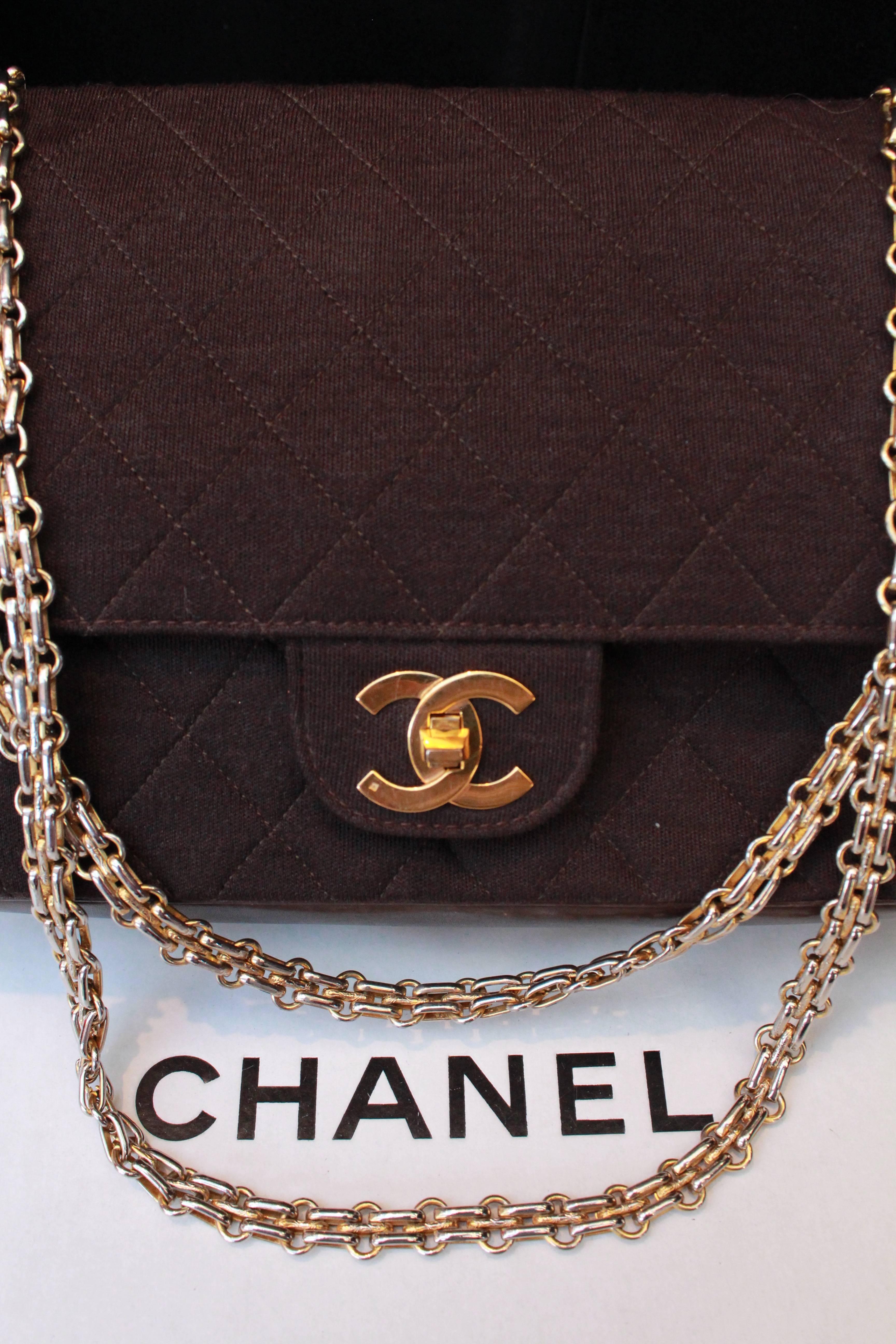 1970-1980s Chanel “Timeless” brown bag In Fair Condition In Paris, FR
