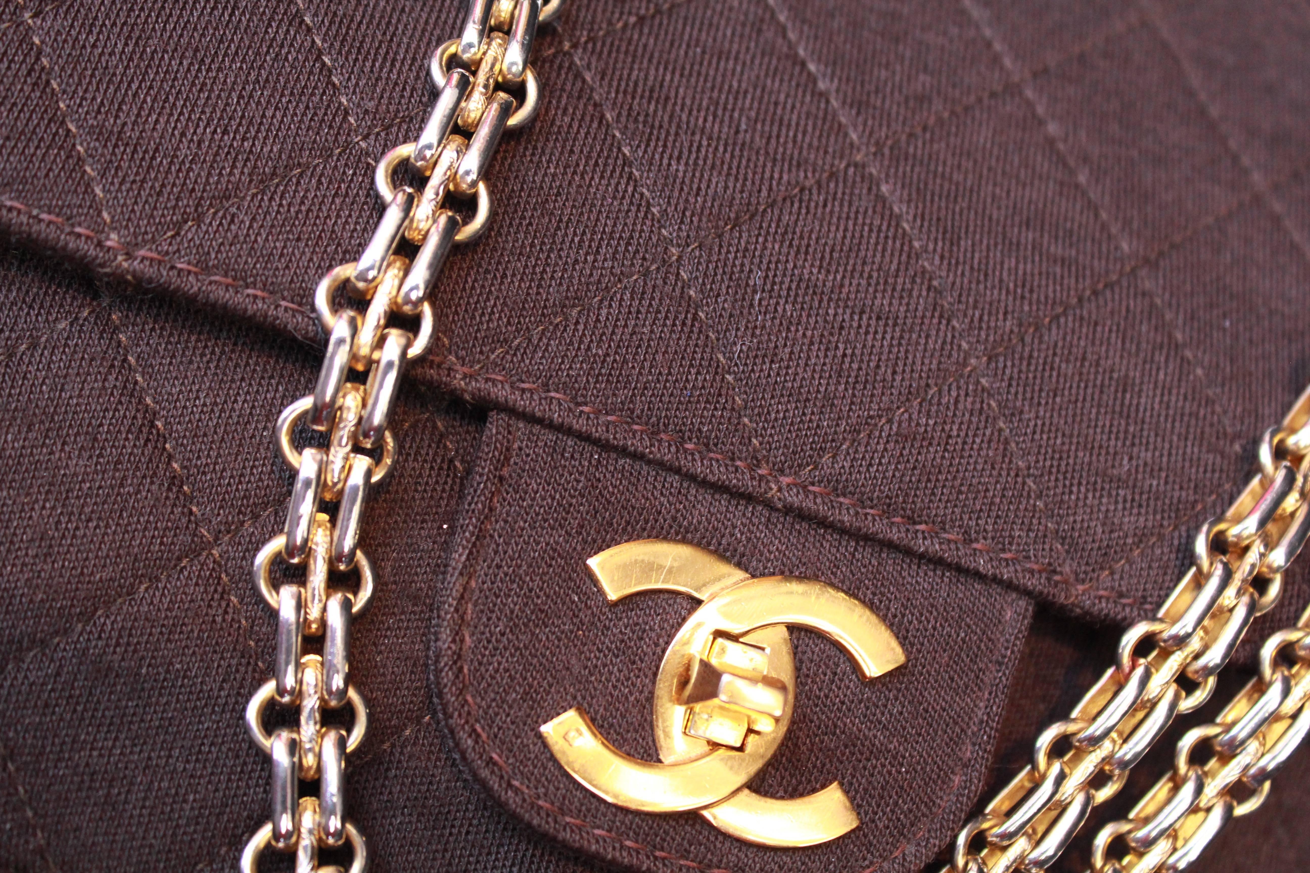 Women's 1970-1980s Chanel “Timeless” brown bag