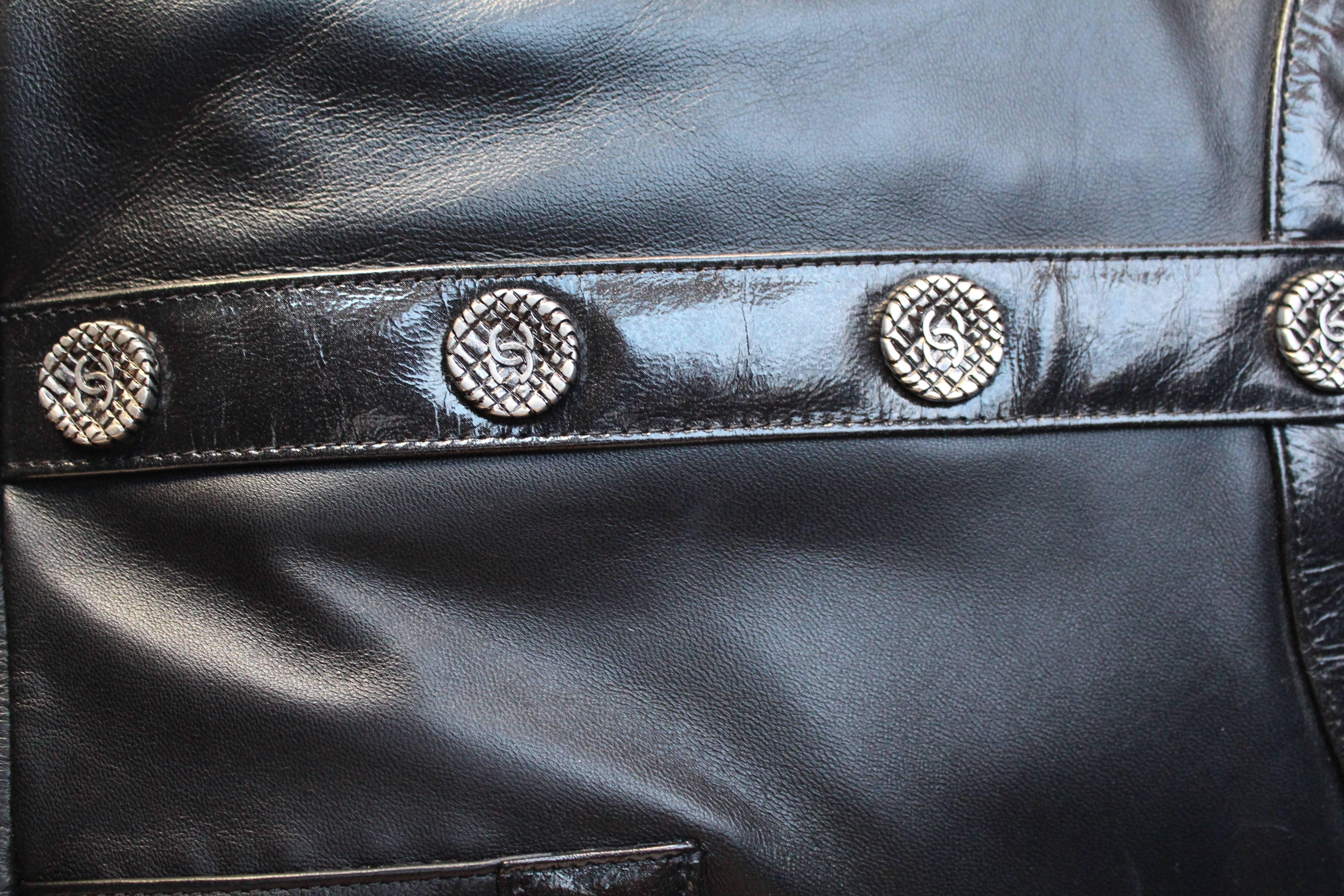 Chanel “Girl” black lambskin bag, Circa 2015  For Sale 1