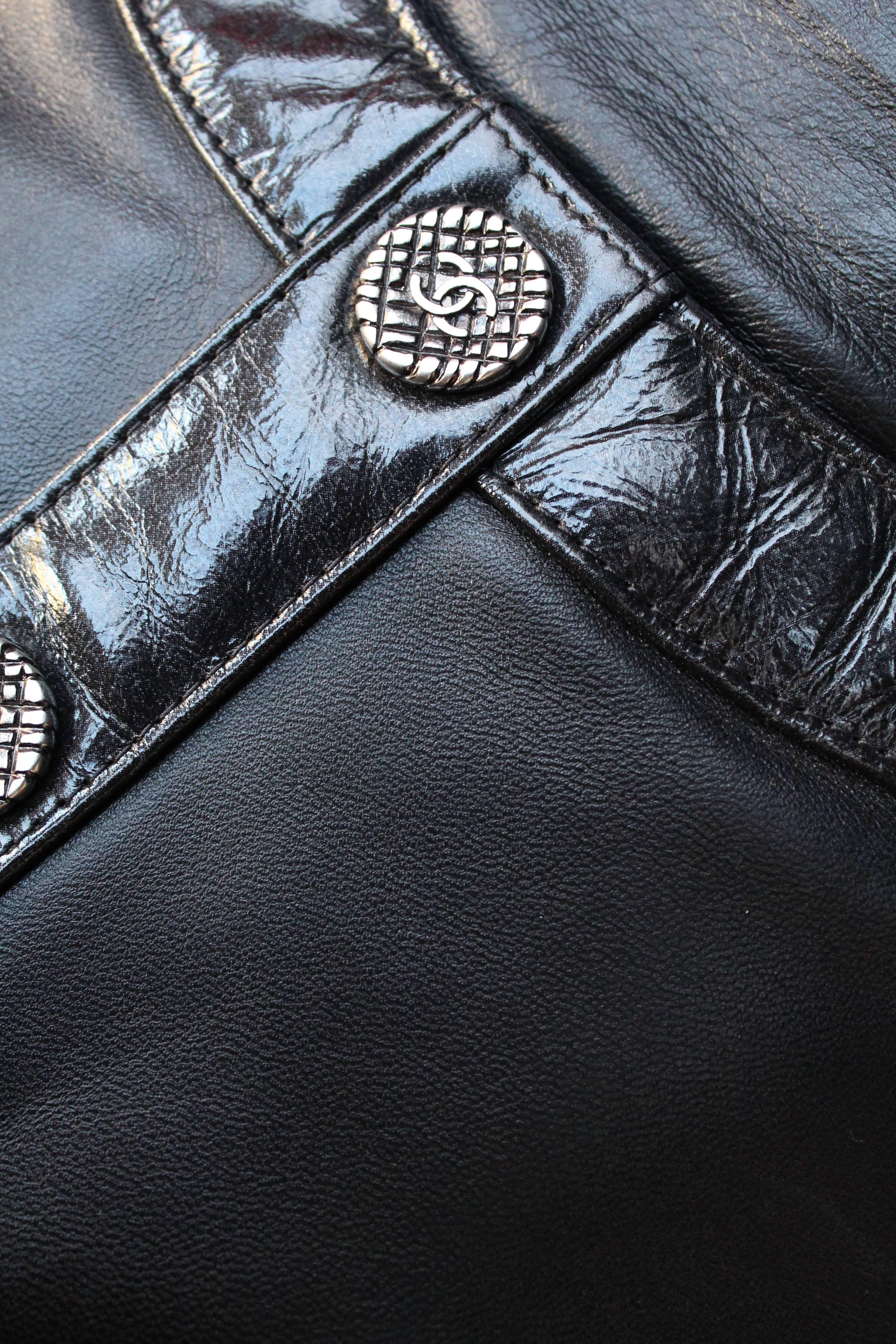 Chanel “Girl” black lambskin bag, Circa 2015  For Sale 3