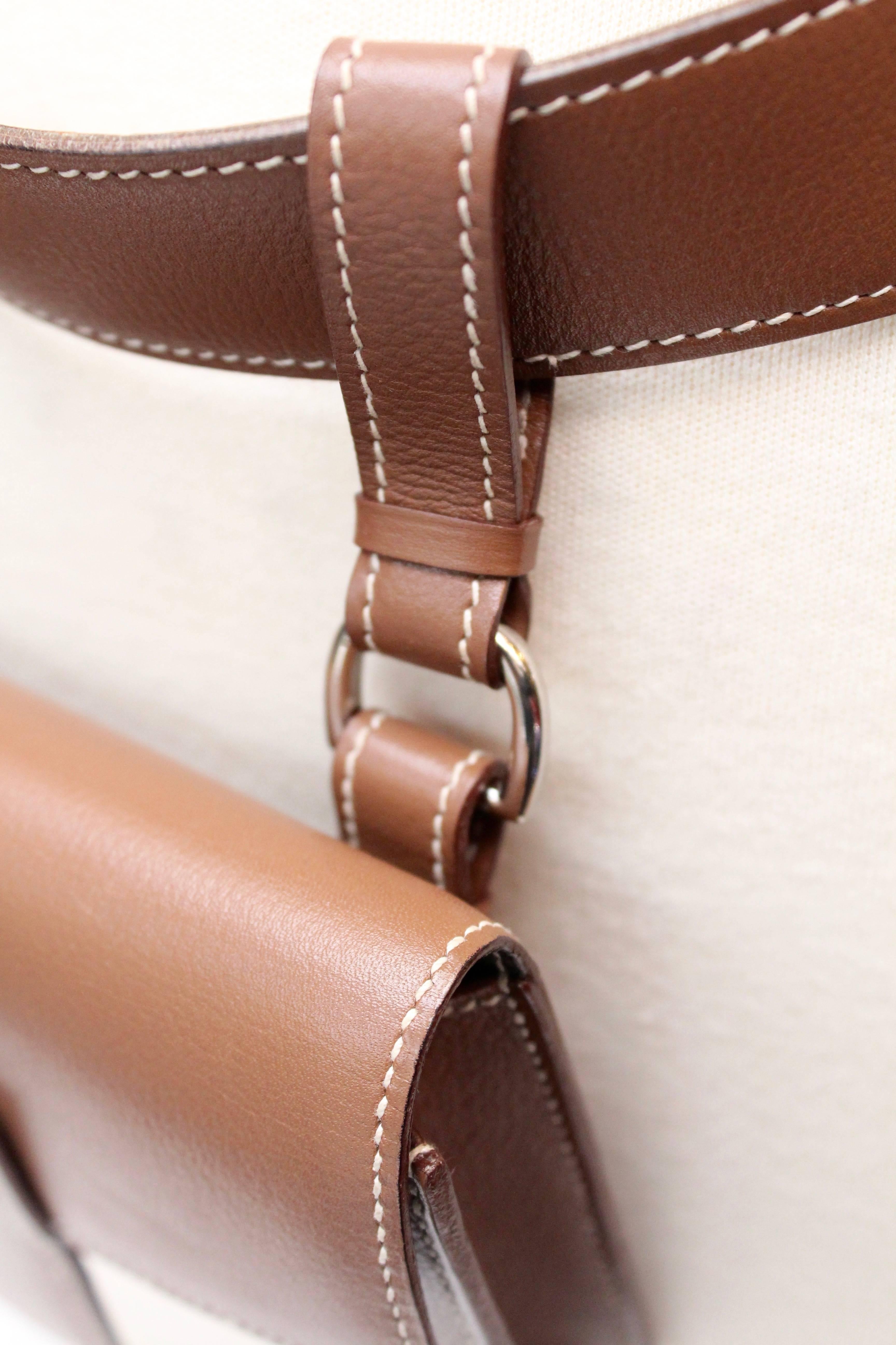 Hermès brown leather belt and clutch 2