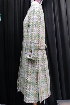 Chanel Haute Couture green and brown wool tweed set, 1960s