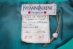 Yves Saint Laurent beautiful green lambskin jacket with golden stars