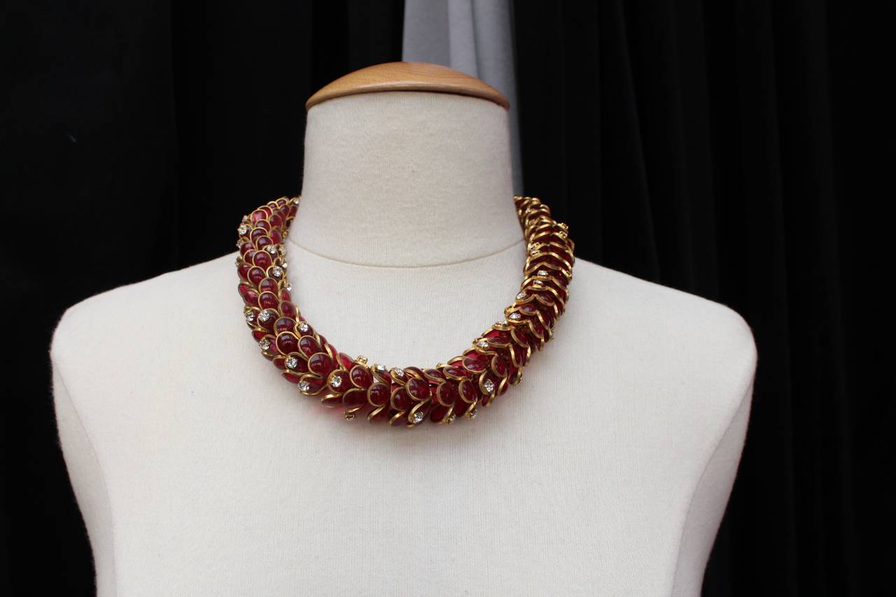 1980s Maison Gripoix for Chanel Choker Necklace In Excellent Condition In Paris, FR
