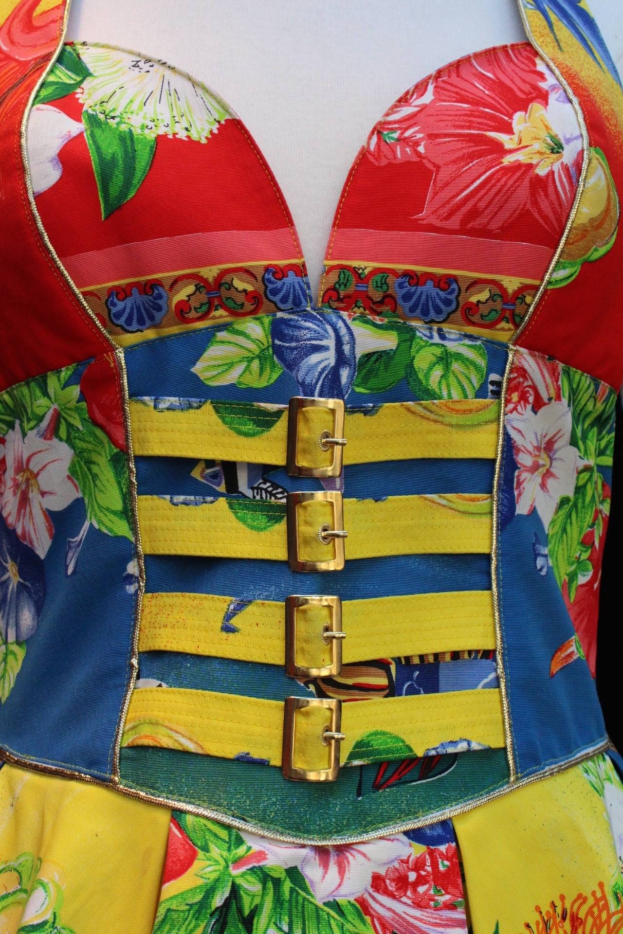 Versus By Gianni Versace Floral Print Dress , circa 1993 1