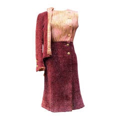 Vintage Haute Couture Chanel Dress Suit, 1960s