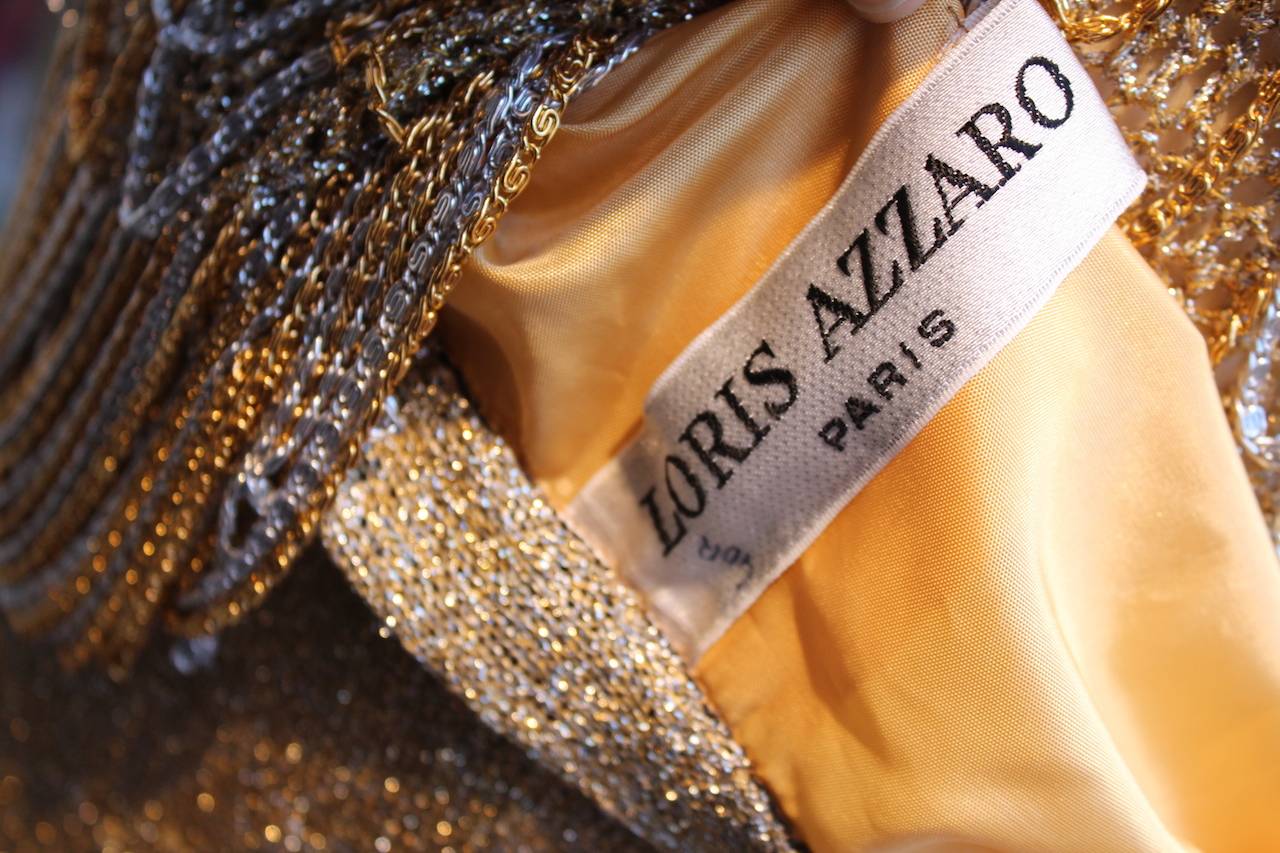Gold Skirt and Top Ensemble Azzaro, circa 1970s 5