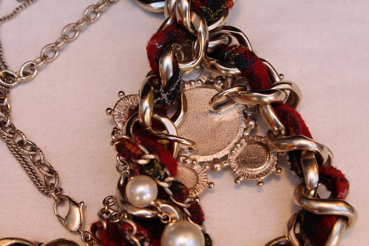 Tartan and Chain Necklace Chanel Collection Paris-Edinburgh, circa 2013 4