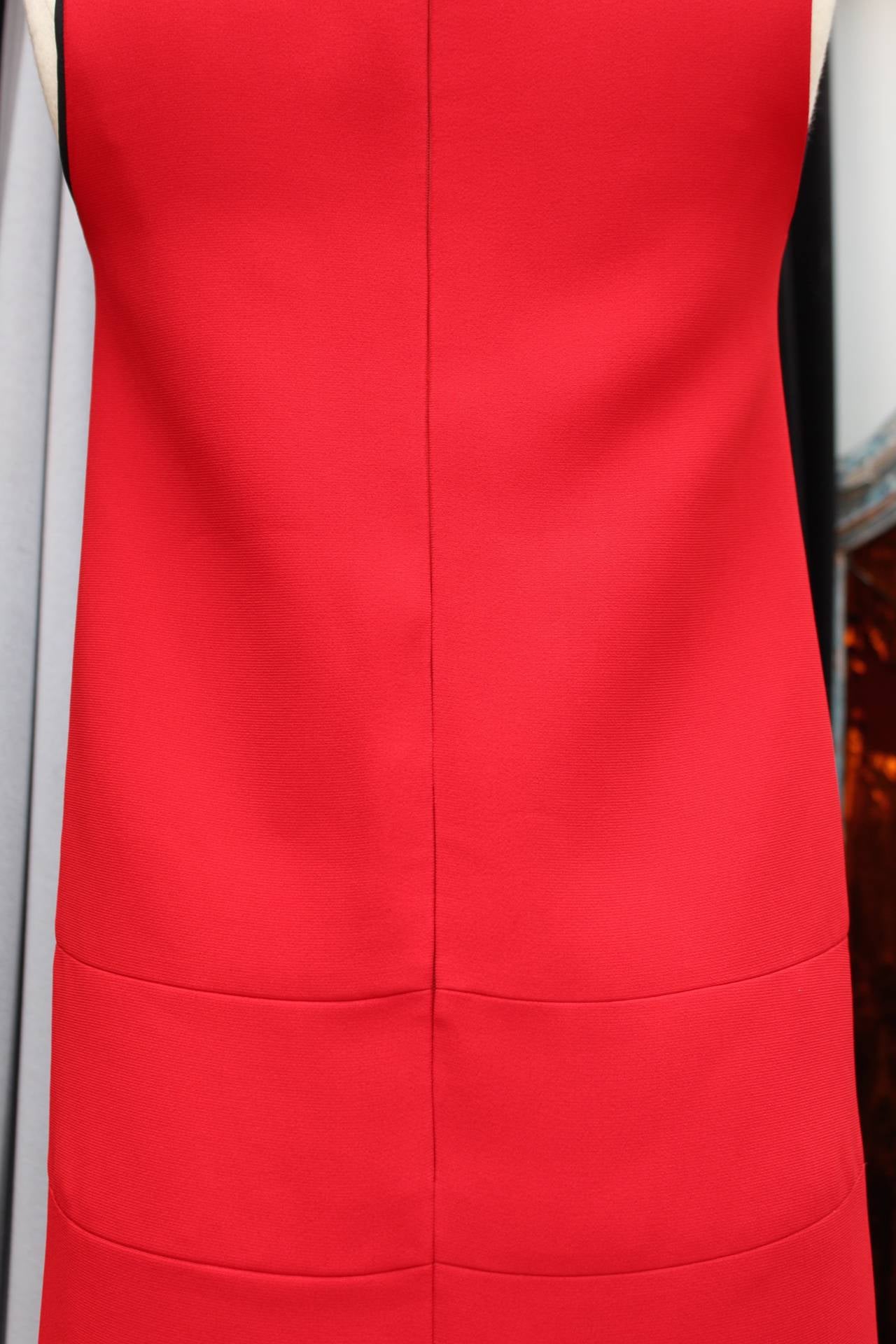 Spring 2014 Prada Red Dress with Bue Crystals 4