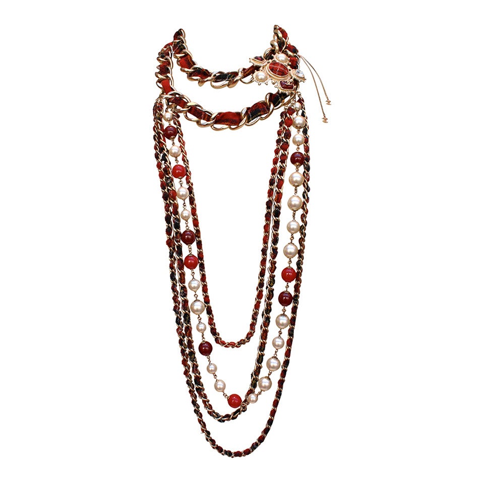 Tartan and Chain Necklace Chanel Collection Paris-Edinburgh, circa 2013