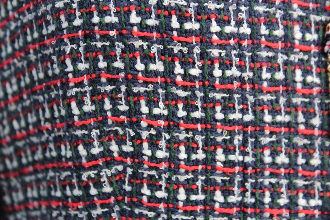 Blue, Red Green and White Tweed Chanel Jacket,  Spring 2008 1
