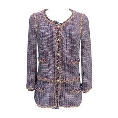 Blue, Red Green and White Tweed Chanel Jacket,  Spring 2008