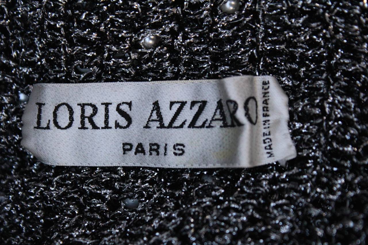 Lurex Cardigan With Black and Metallic Chain Loris Azzaro Haute Couture, 1970S 2