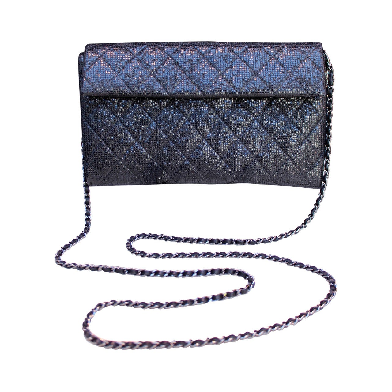 Iridescent Black Evening Bag with Chain by Chanel, December 2014