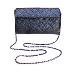 black evening bag with chain Vintage Iridescent Black Evening Bag with Chain by Chanel, December 2014