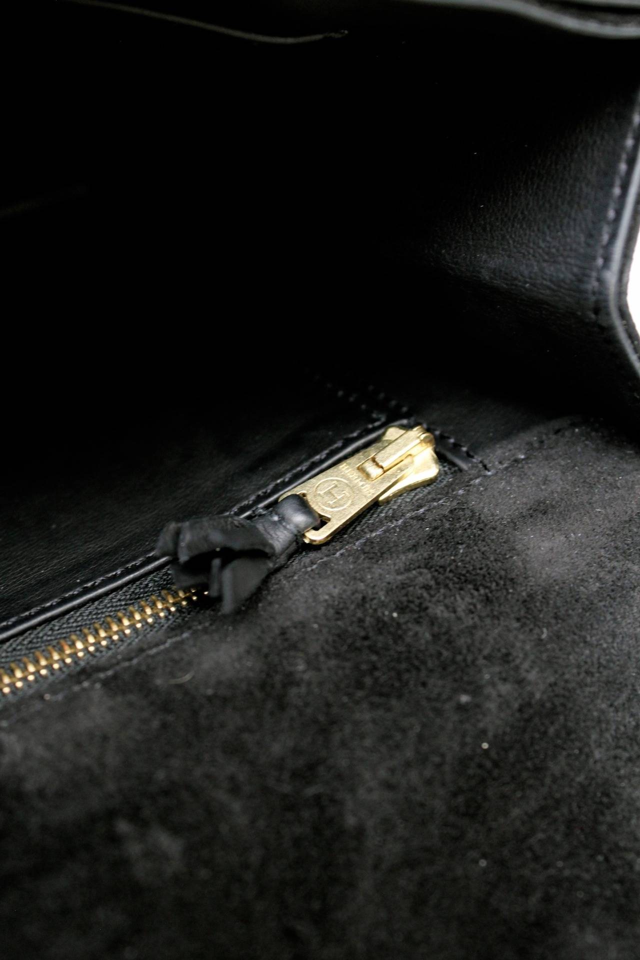 Hermes  Black Suede Clutch 6