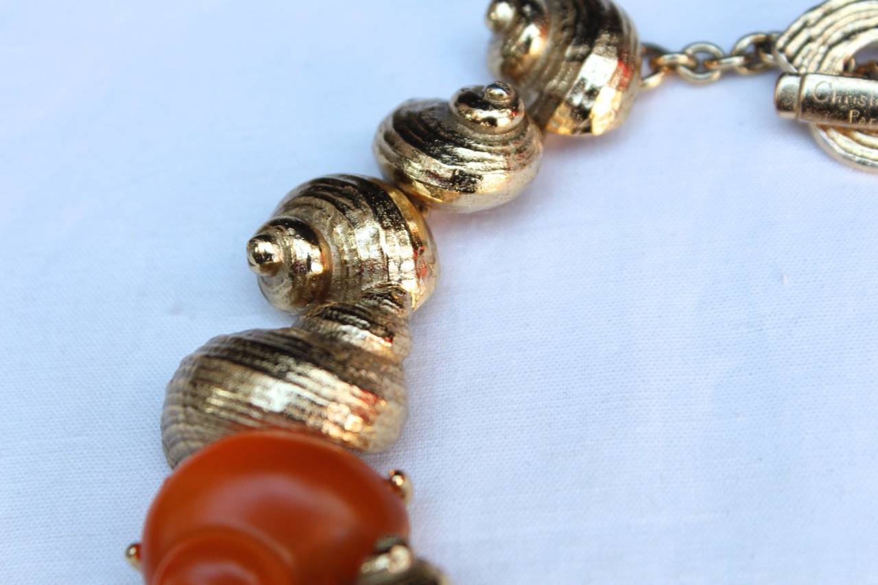 1987 Christian Dior Rare Shell Necklace by Robert Goossens 3