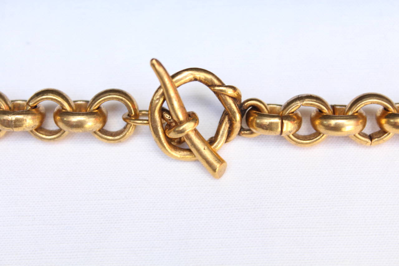 1980s Herve Van Der Straeten Quartz and Gold Brass Oversize Pendant Necklace 2