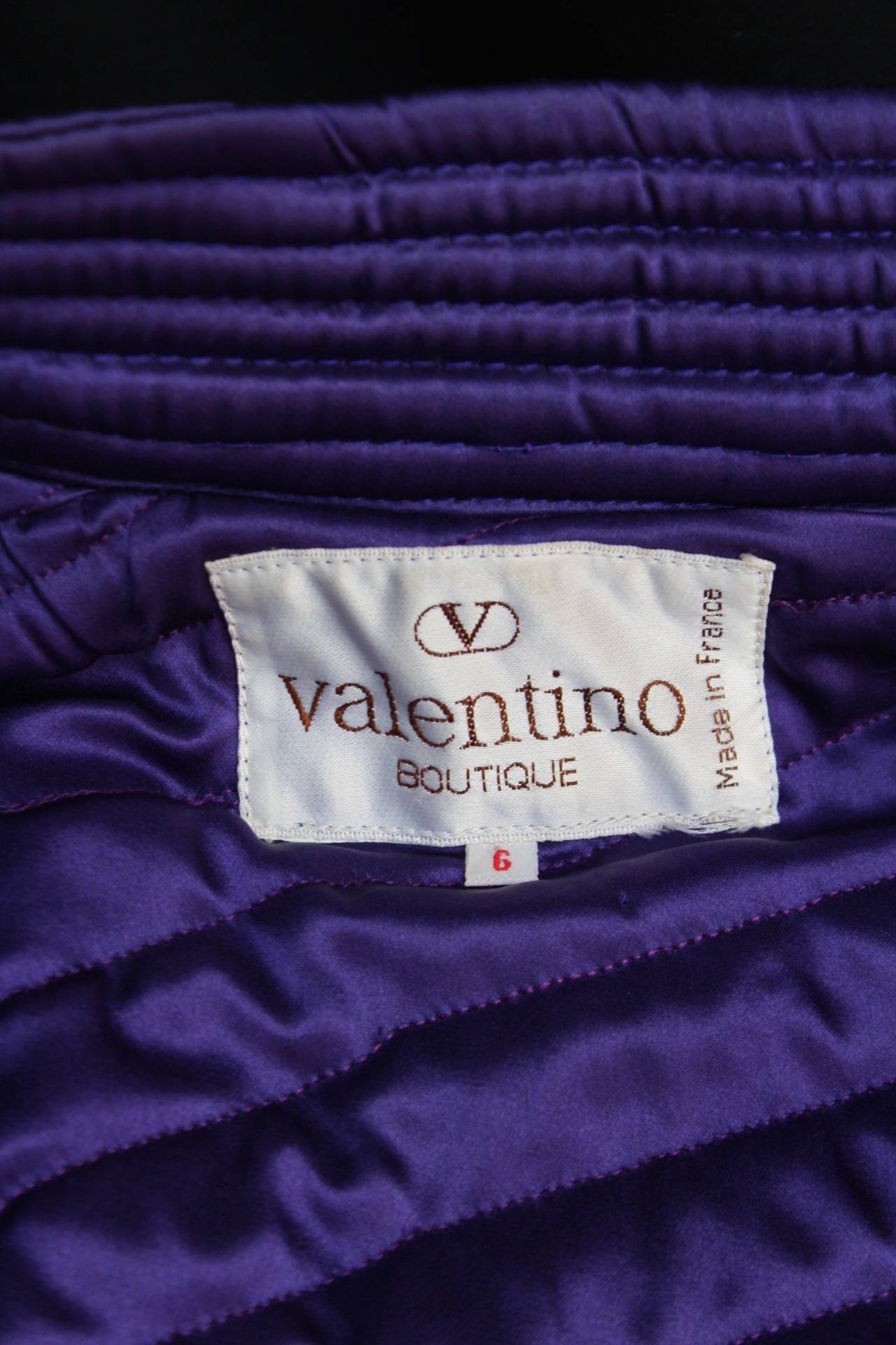 1980s Valentino Purple Quilted Silk and Sequins Evening Vest at 1stDibs
