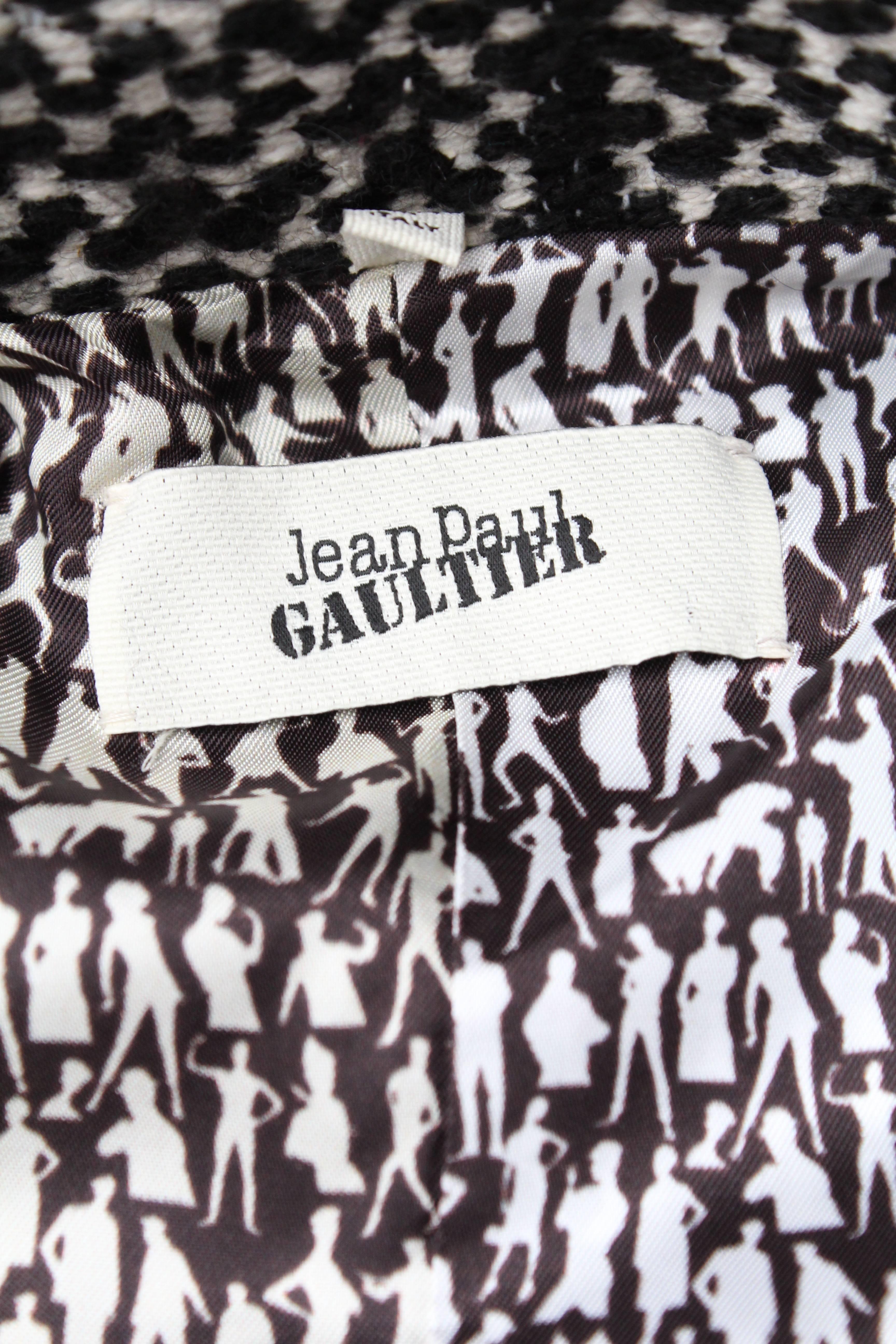 Fall 2013 Jean Paul Gaultier Black and White Coat 5