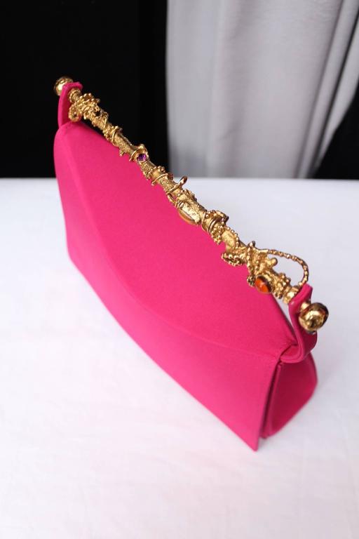1990s Christian Lacroix Haute Couture Pink Evening Bag at 1stDibs