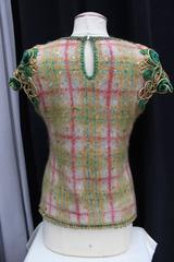 1990s Christian Dior Wool Ensemble with a Top and Scarf in Mohair and Embroidery