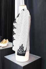 1990s Jean-Louis Scherrer Couture Black and White Jacket