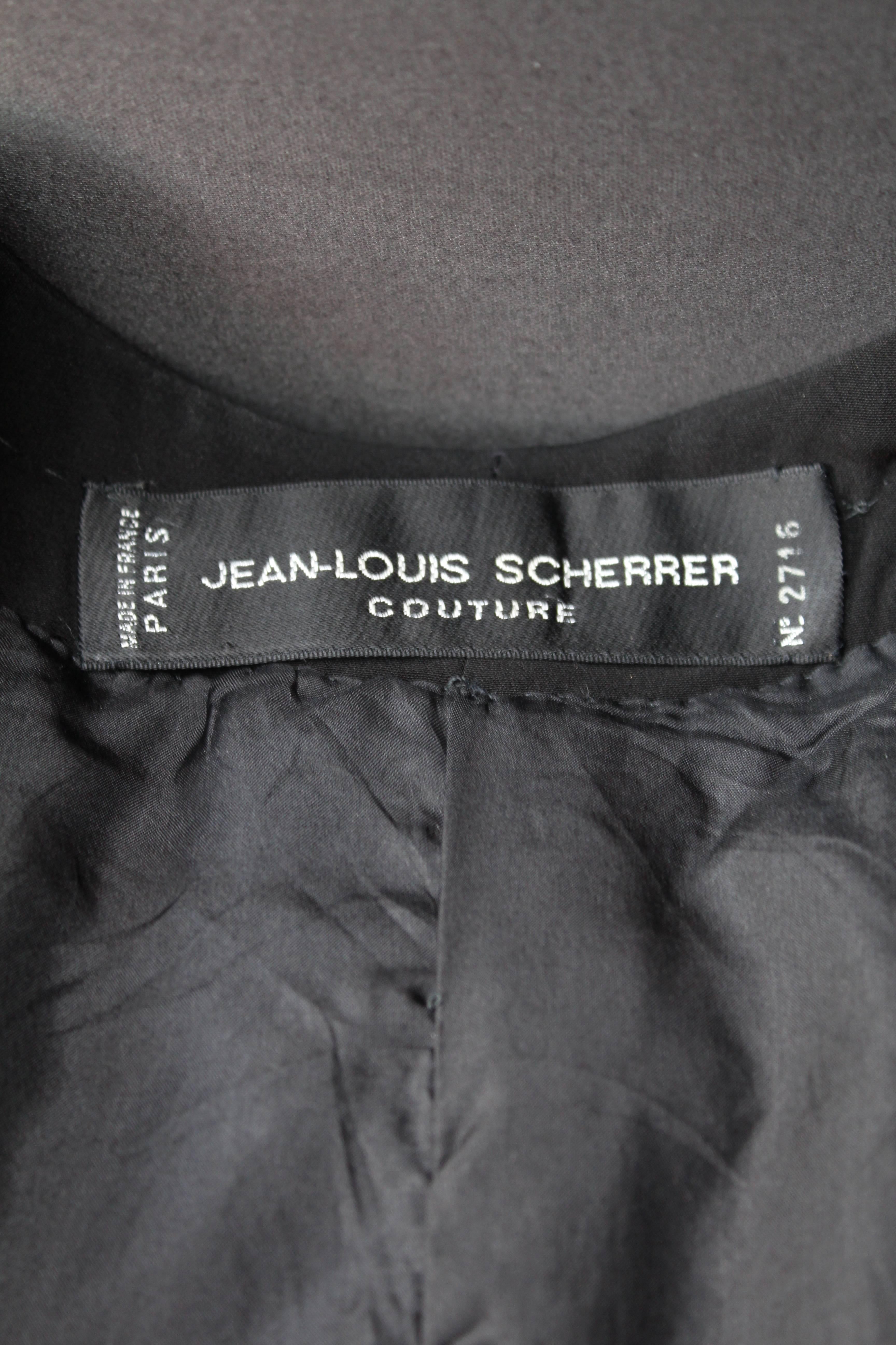 1990s Jean-Louis Scherrer Couture Black and White Jacket For Sale 6