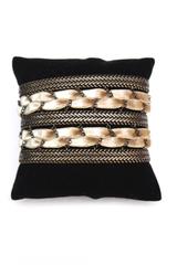 2000s Louis Vuitton Chain and Velvet Short Bracelet