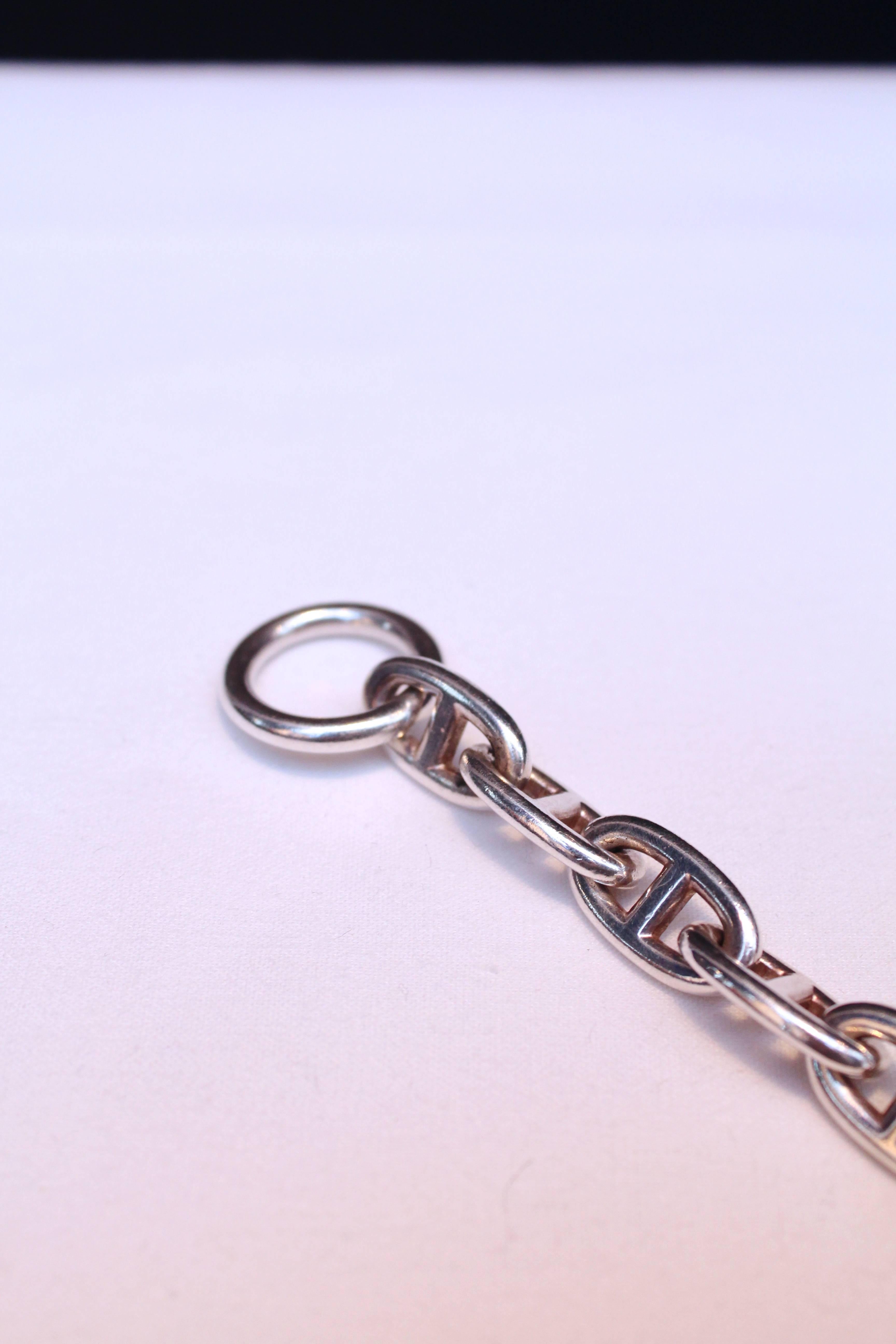 Women's HERMES Anchor Link Sterling Silver Bracelet