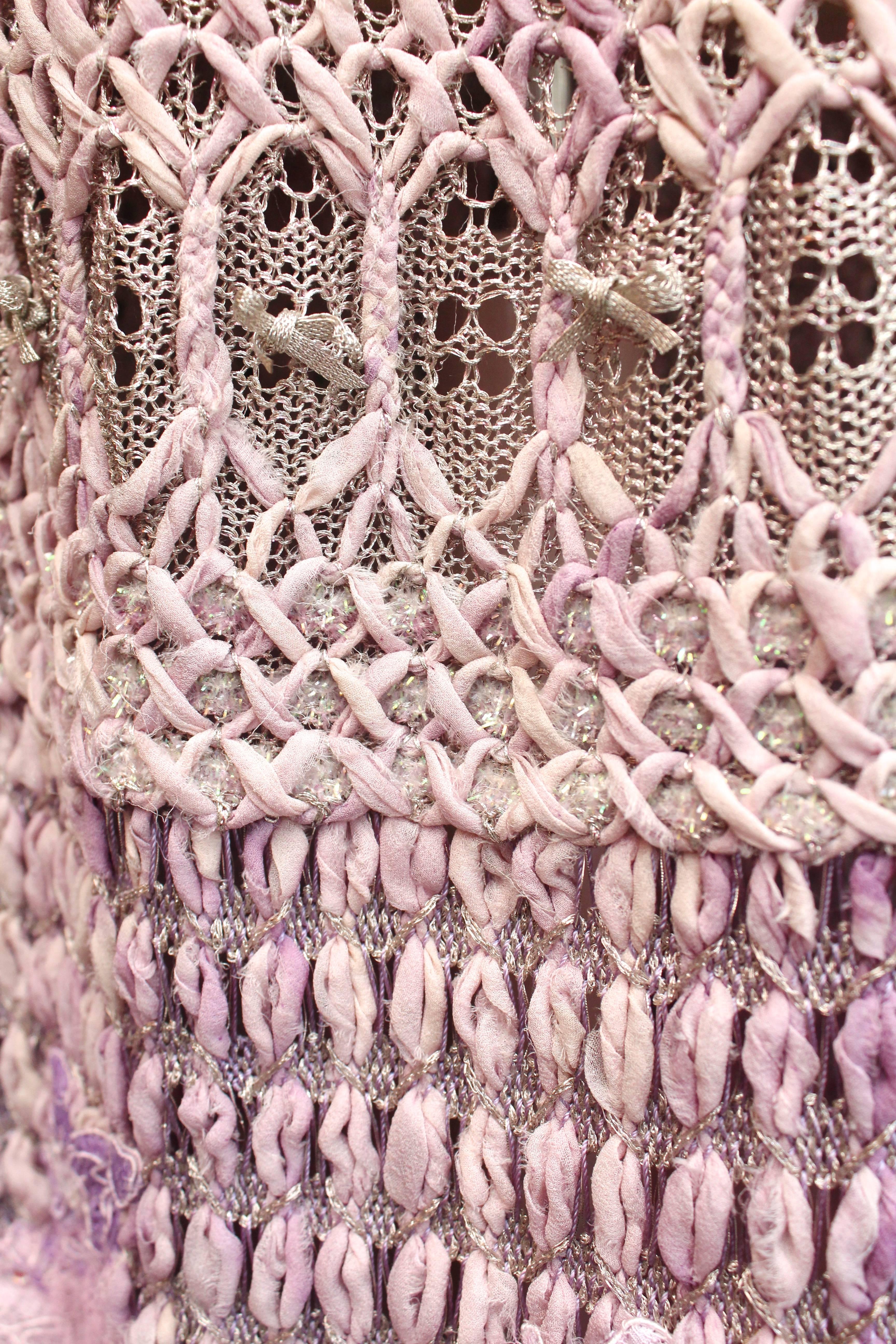Summer 1996 Christian Lacroix Haute Couture Parma Crochet Dress For Sale 1