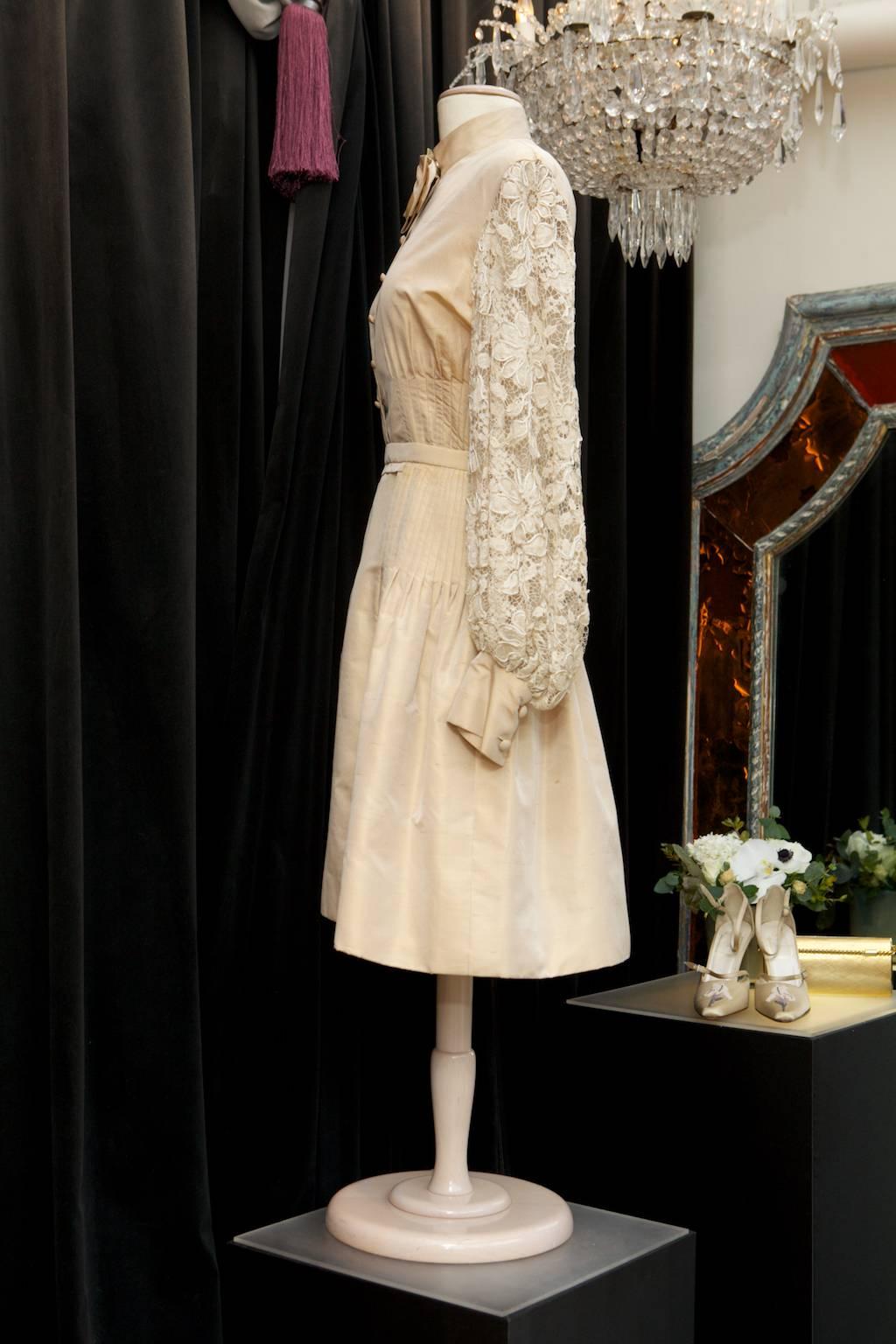 Beige 1987 Jean Patou by Christian Lacroix Haute Couture Dress 'Langoureuse' For Sale