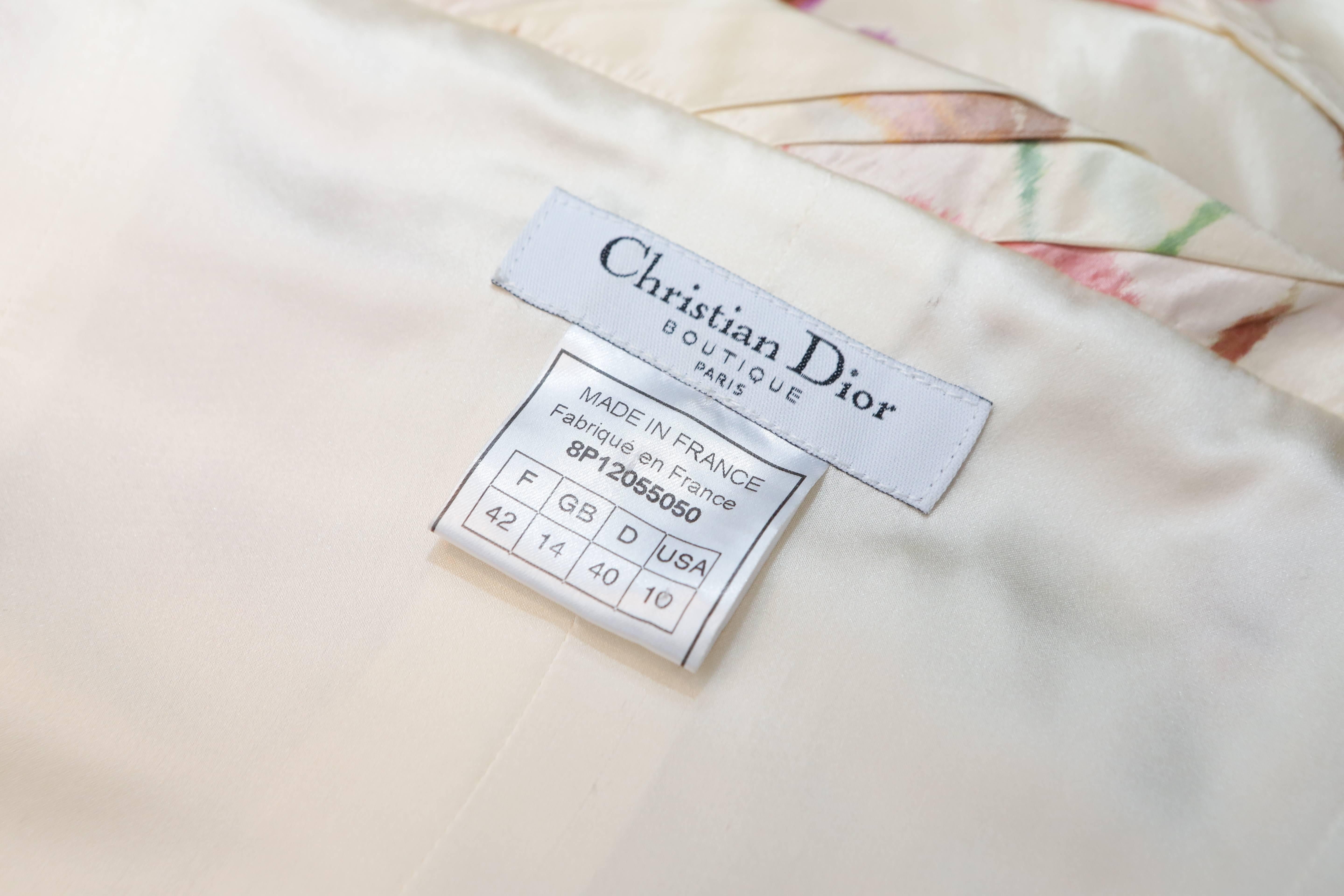 2008 Christian Dior Dress Ensemble in Floral Print For Sale 1