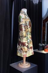 1980-1985s  Hermes 'Les Cheyennes' Silk Long Vest by Kermitt Oliver