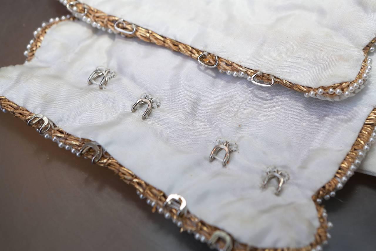 Early 1990s Christian Dior Waistband with Gilt and White Embroideries 2