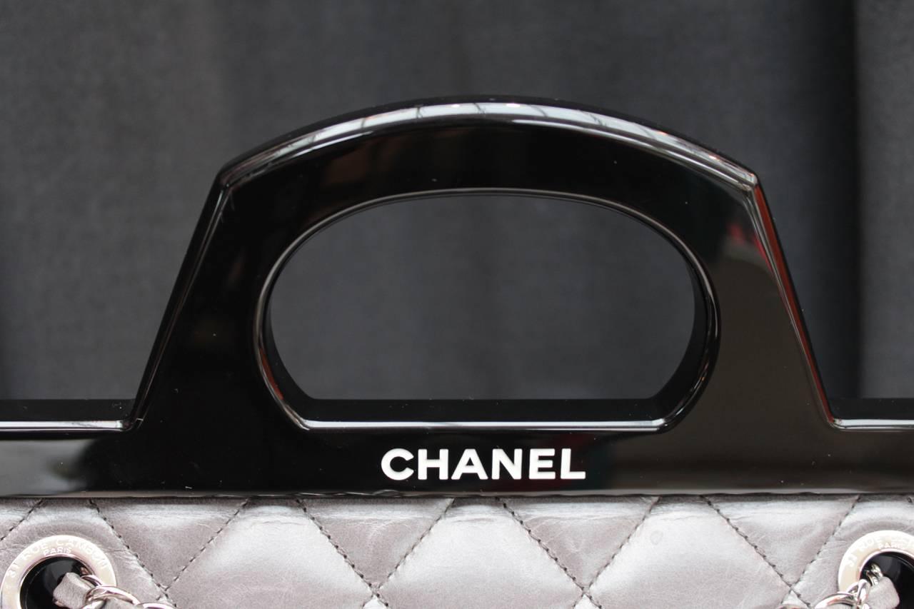 Winter 2014 Chanel Grey Quilted Lambsking Timeless Handbag 3