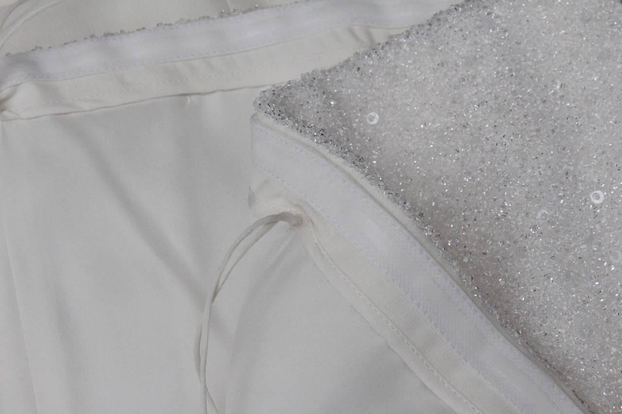 2013 Saint Laurent by Hedi Slimane White Bustier Long Gown 1