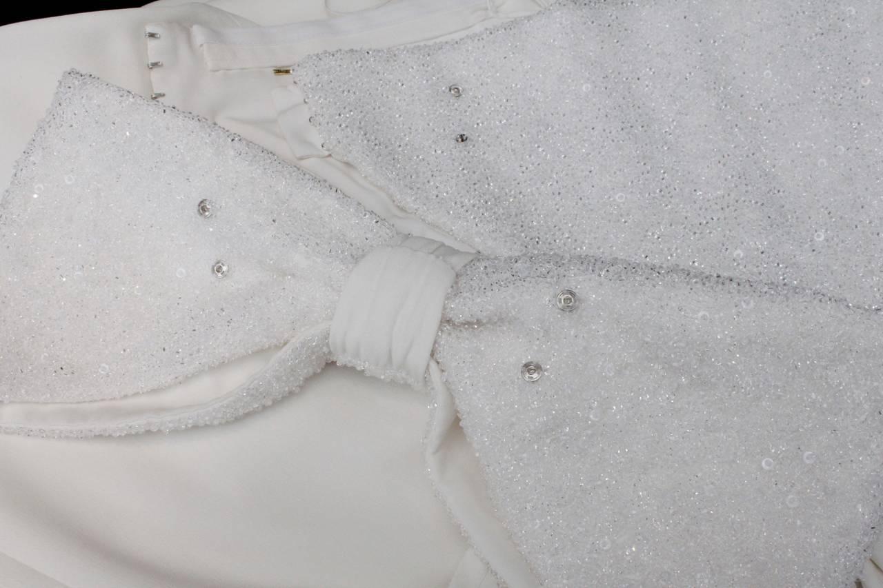 2013 Saint Laurent by Hedi Slimane White Bustier Long Gown 2