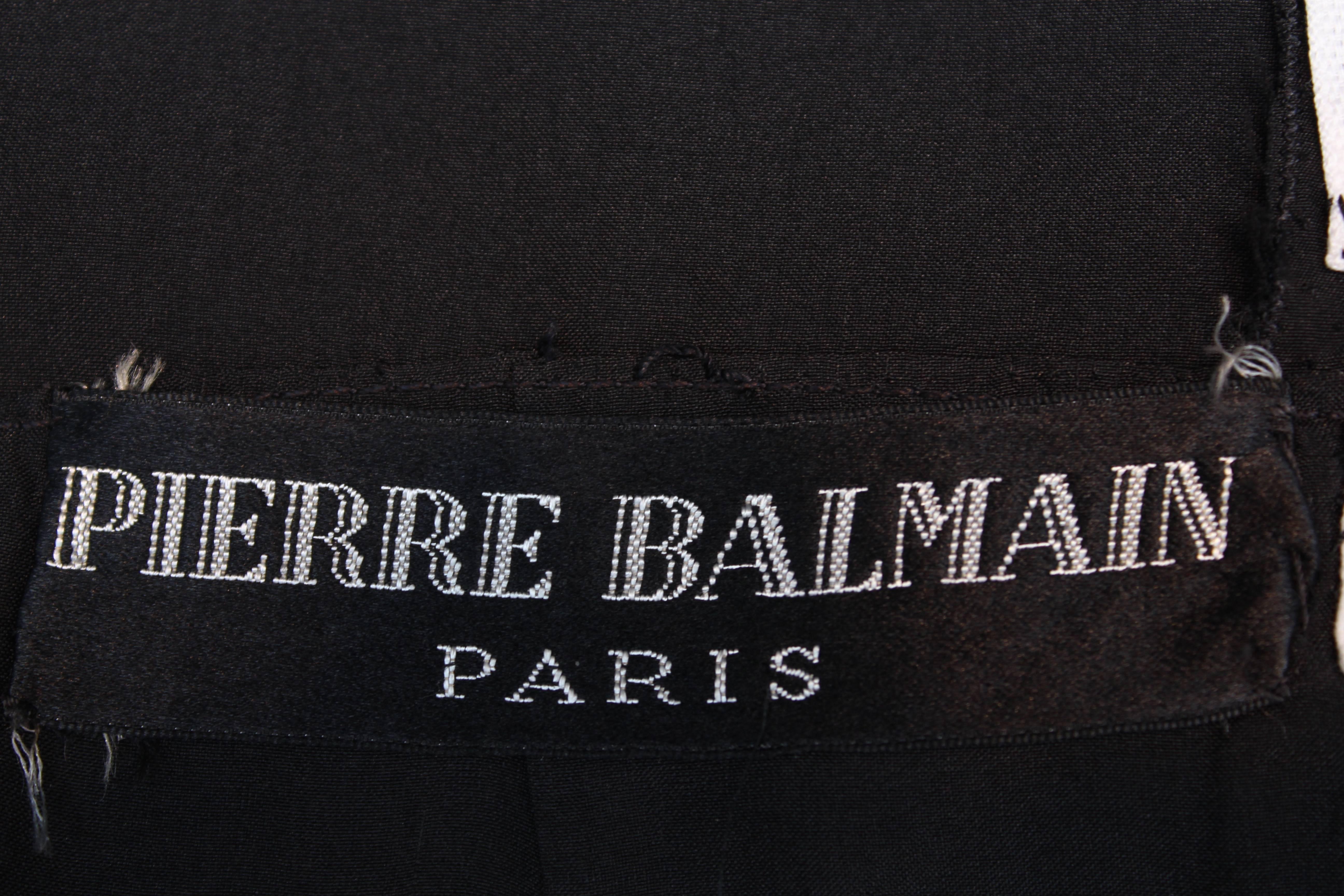 1970s, Pierre Balmain Runway halter dress in black velvet and rhinestones 3