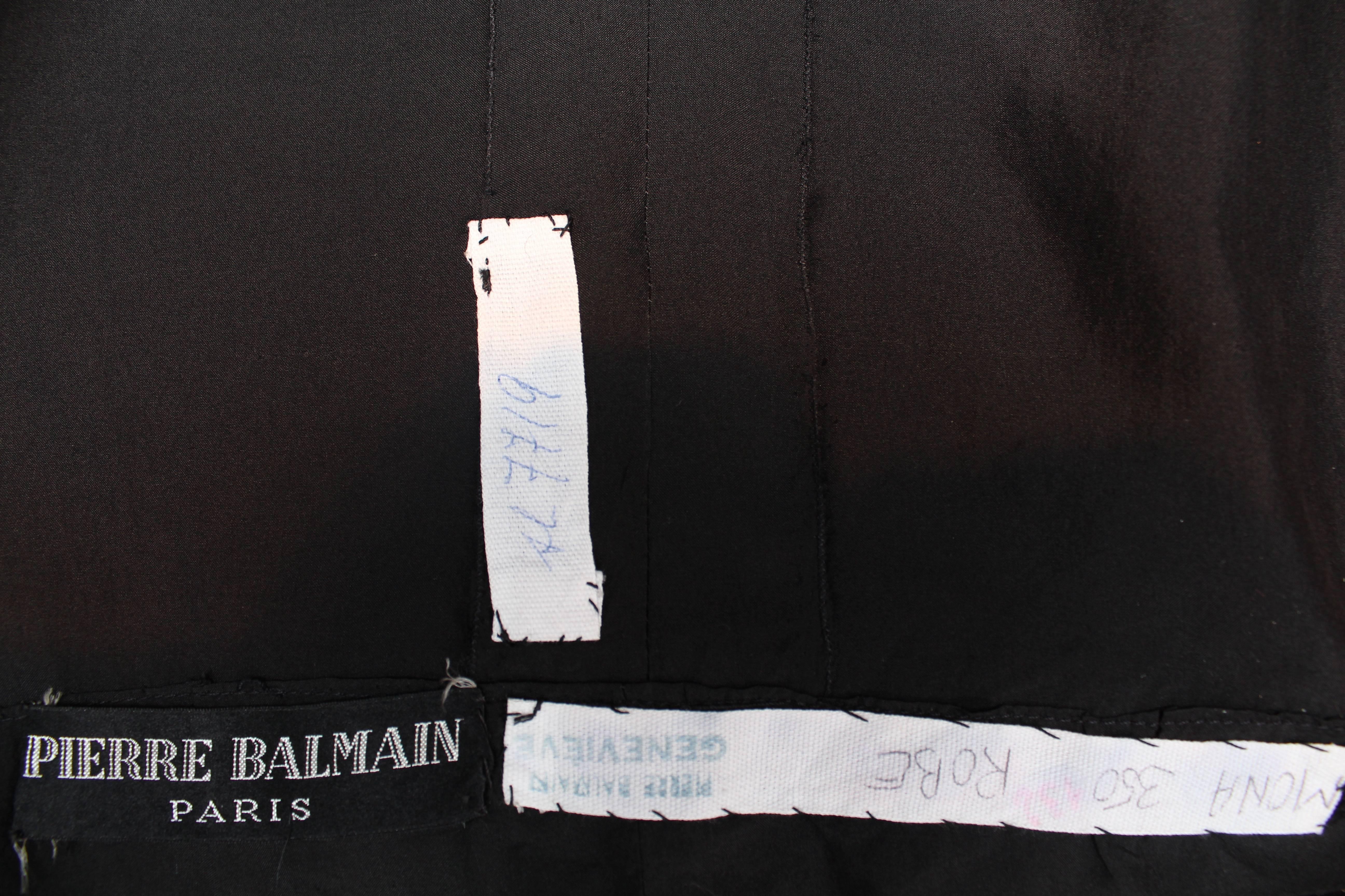 1970s, Pierre Balmain Runway halter dress in black velvet and rhinestones 2