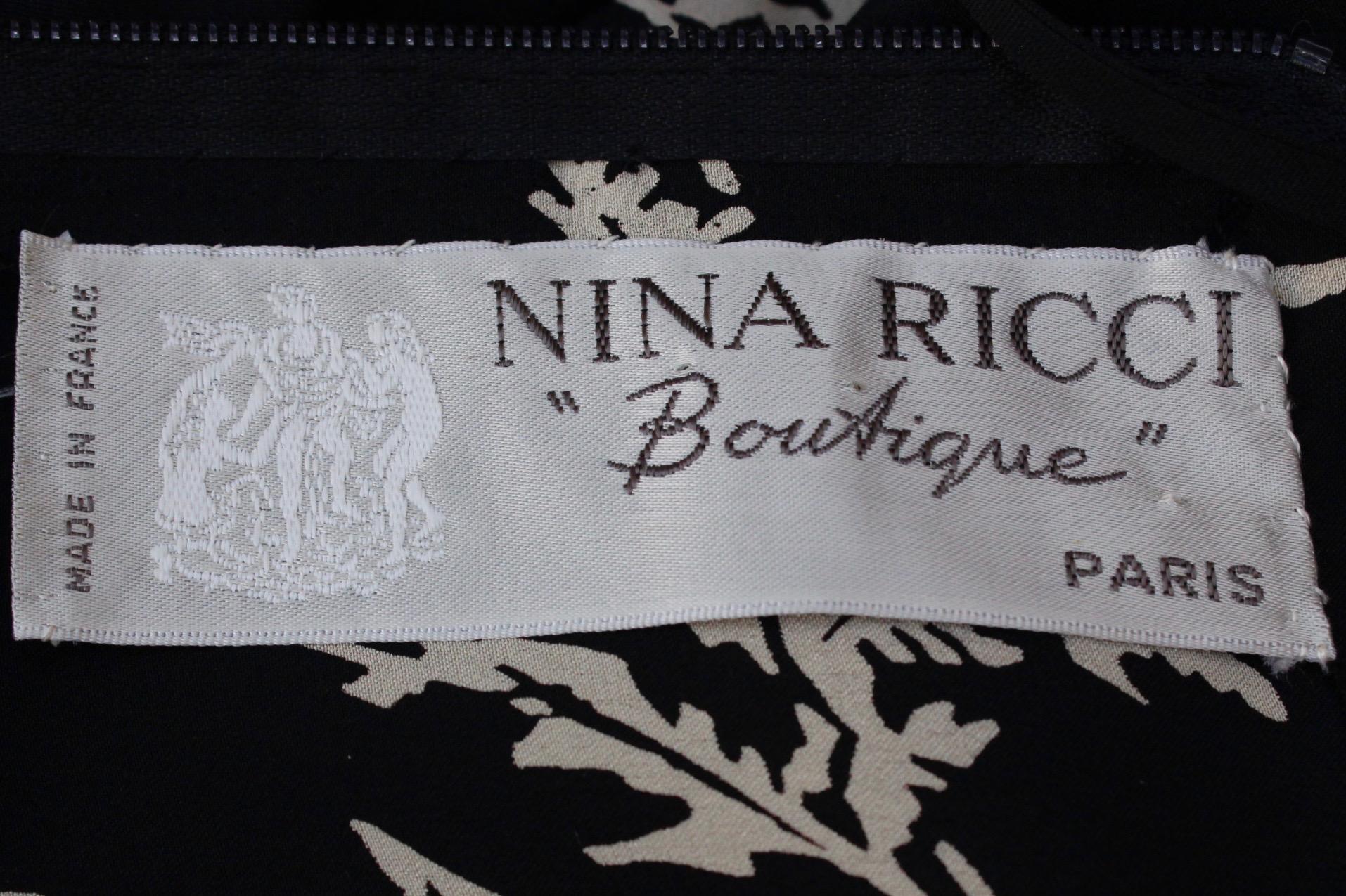 Nina Ricci lovely long dress with a summer jacket made of floral silk For Sale 8