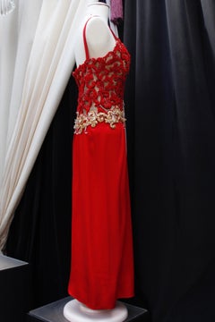 Givenchy Haute Couture gorgeous red and gold evening dress