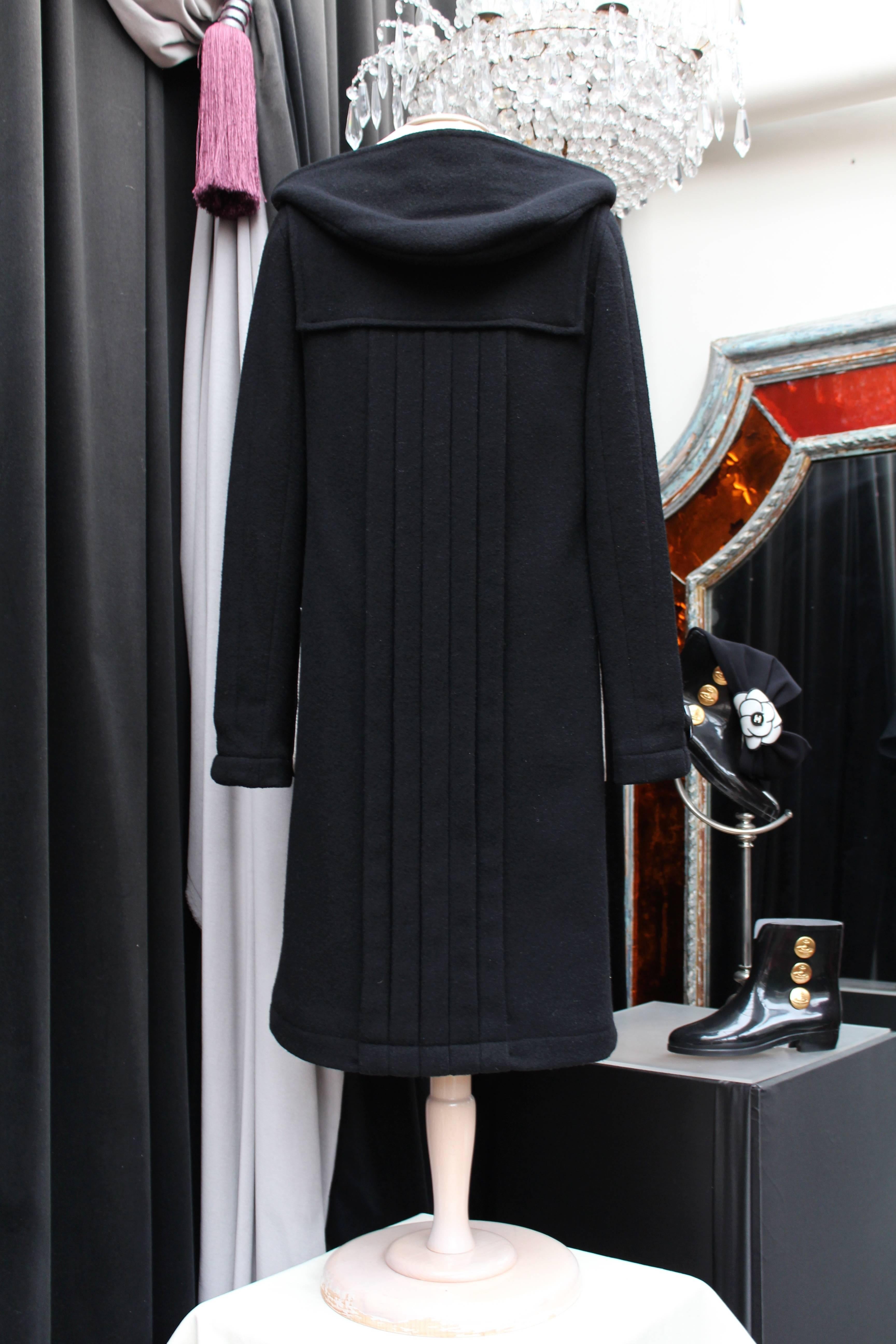 Women's Chanel Black and White Duffle Coat, 2006