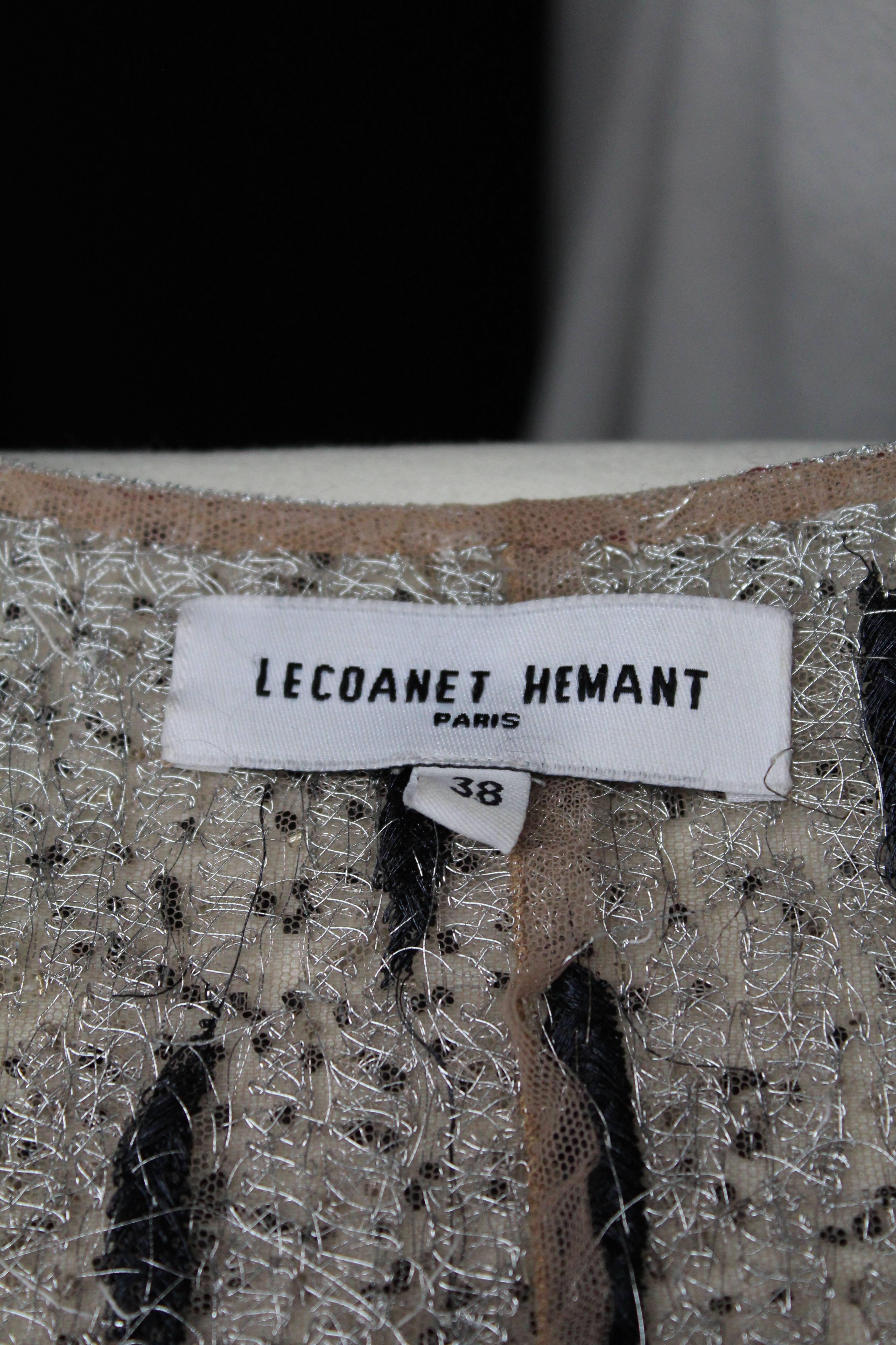 Lecoanet Hemant Silver and Black Beaded Jacket 3